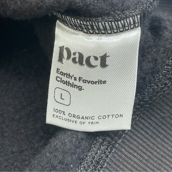 PACT Organic Women’s Black Zip Up Fleece Lined Hoodie Large - Picture 6 of 9